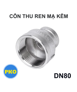 Côn thu ren mạ kẽm DN80