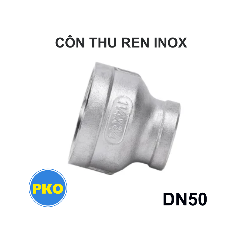Côn thu ren inox DN50