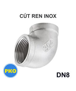 Cút ren inox DN8