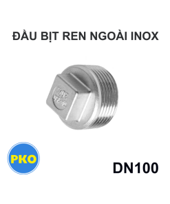 Đầu bịt ren ngoài inox DN100