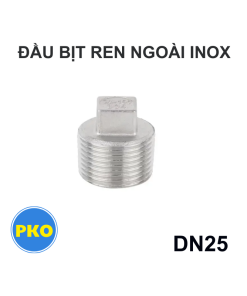 Đầu bịt ren ngoài inox DN25