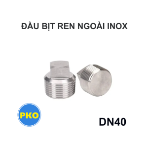 Đầu bịt ren ngoài inox DN40