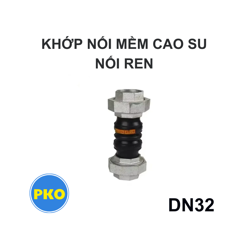 Khớp nối mềm cao su nối ren DN32
