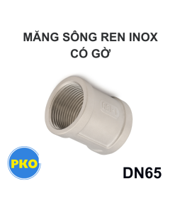 Măng sông ren inox có gờ DN65