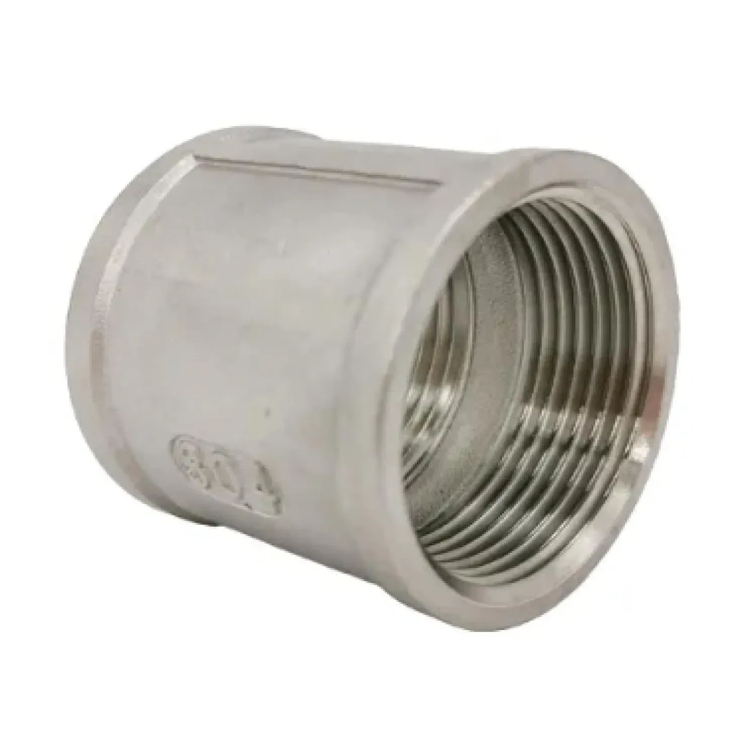 Măng sông ren inox có gờ DN80