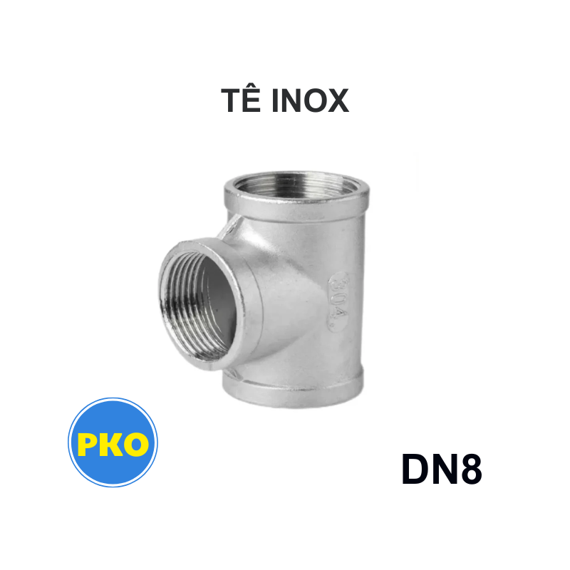 Tê ren inox DN8