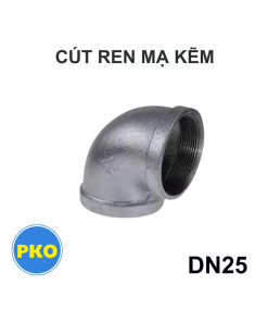 Cút ren mạ kẽm DN25